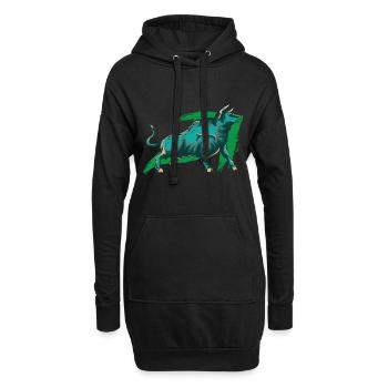 Bullenmarkt - Hoodie-Kleid - Schwarz - Vorne