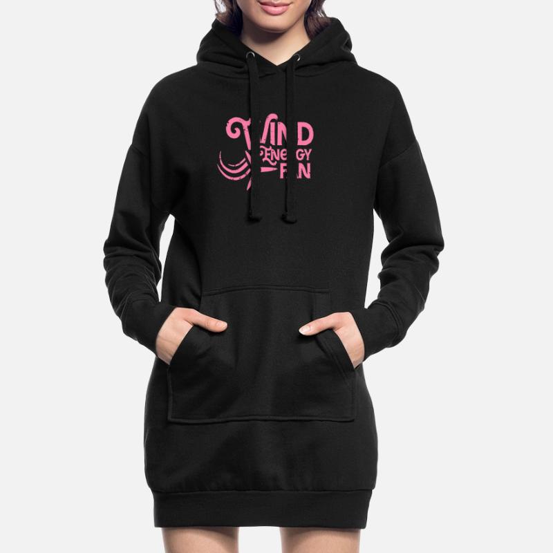 Énergie éolienne éolienne éolienne roue éolienne Sweat-shirt à capuche long Femme