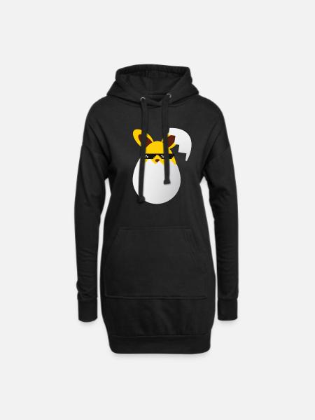 Easter Egg Easter Egg Easter Egg - Hoodie-Kleid - Schwarz