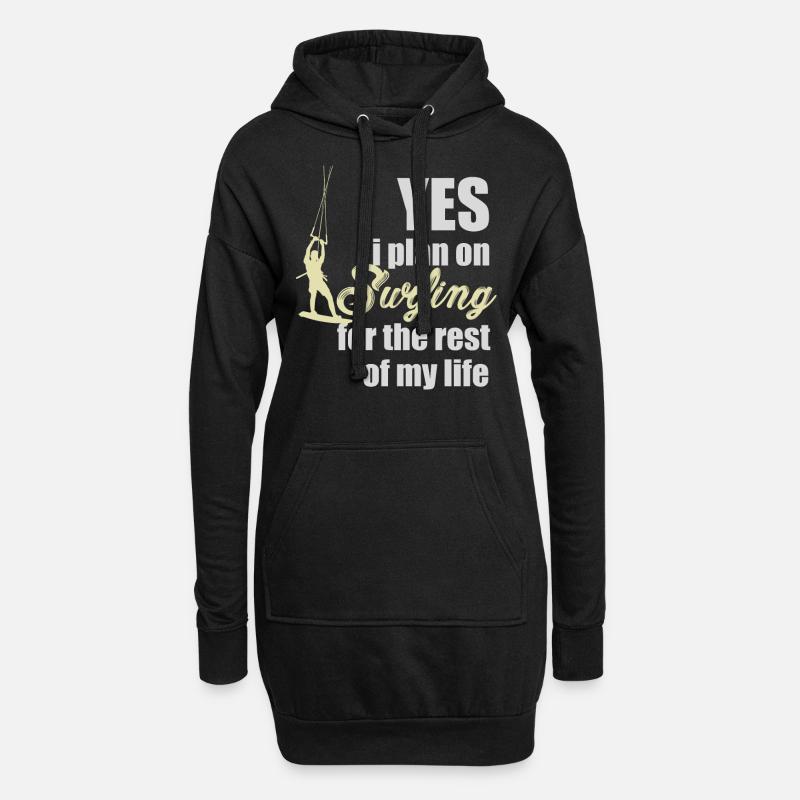 Kitesurfing, Kiteboarding - Hoodie-Kleid - Schwarz