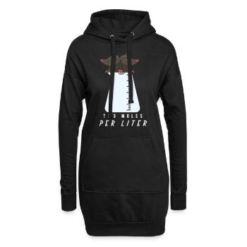 chimie - Sweat-shirt à capuche long Femme - noir - Devant