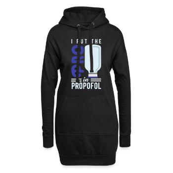chemie - Hoodie-Kleid - Schwarz - Vorne