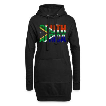 Afrique du sud - Sweat-shirt à capuche long Femme - noir - Devant