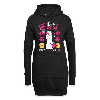 die Braut die sich traut - Hoodie-Kleid - Schwarz - Vorne