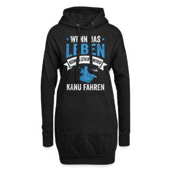 Kanu Fluss - Hoodie-Kleid - Schwarz - Vorne