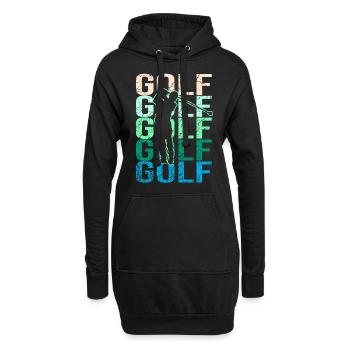 Golf - Hoodie-Kleid - Schwarz - Vorne
