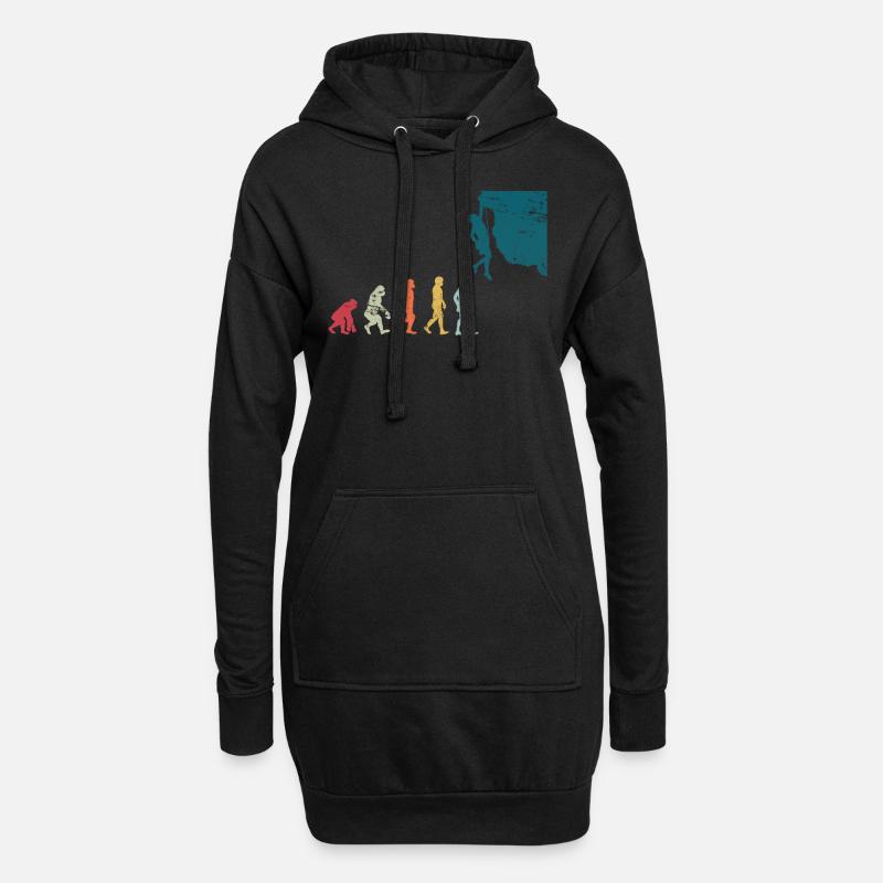 Klettern Evolution Sport - Hoodie-Kleid - Schwarz