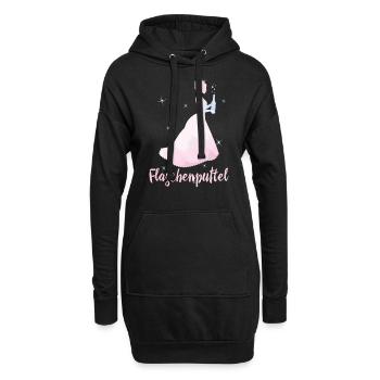 Flaschenputtel - Hoodie-Kleid - Schwarz - Vorne