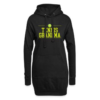 Tennis Oma Shirt & Geschenk - Hoodie-Kleid - Schwarz - Vorne