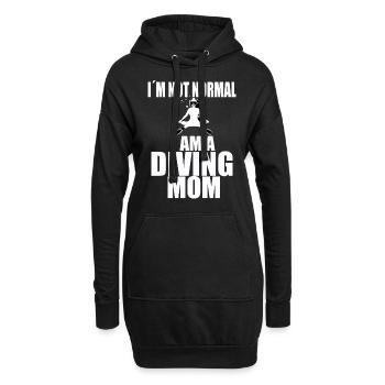 Je suis plongeur maman plongée fête des mères - Sweat-shirt à capuche long Femme - noir - Devant