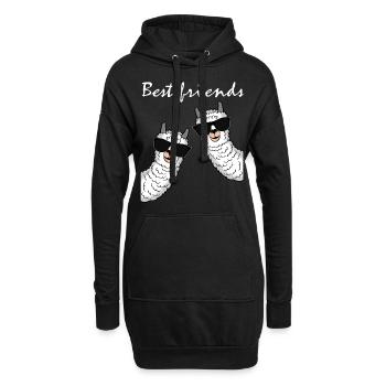 Beste Freunde Geschenk Damen Herren Kinder - Hoodie-Kleid - Schwarz - Vorne