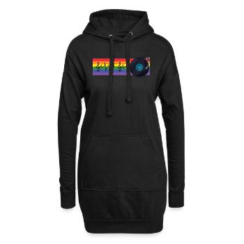 Regenbogen LGBT Queer DJ Homosexuell Bi Lesben Homosexuell - Hoodie-Kleid - Schwarz - Vorne