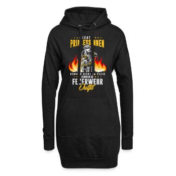 Feuerwehrfrauen Kommen nicht im Kleid - Hoodie-Kleid - Schwarz - Vorne