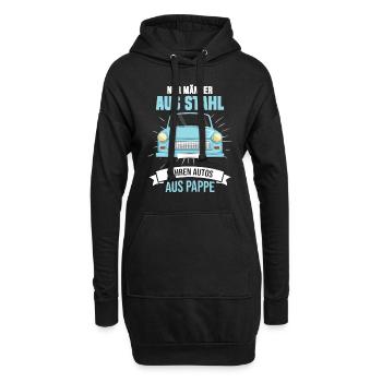 DDR Auto Osten Ossi Ostberlin Ostalgie Ostdeutsch - Hoodie-Kleid - Schwarz - Vorne