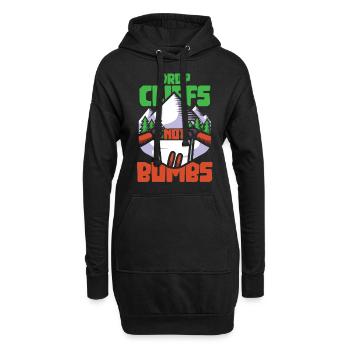 Les falaises de ski drop pas des bombes - Sweat-shirt à capuche long Femme - noir - Devant