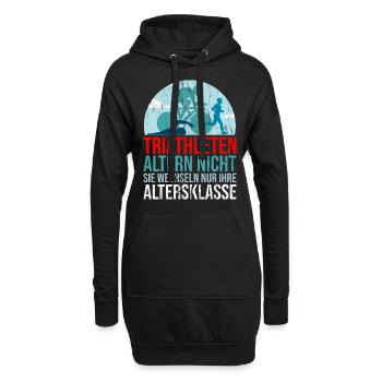 Triathlet Triathlon Geschenk - Hoodie-Kleid - Schwarz - Vorne