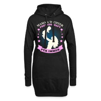 Mama Geschenk Zum Geburtstag Muttertag Damen - Hoodie-Kleid - Schwarz - Vorne