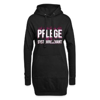 PFLEGEKRAFT - Pflege mfa Geschenk - Hoodie-Kleid - Schwarz - Vorne