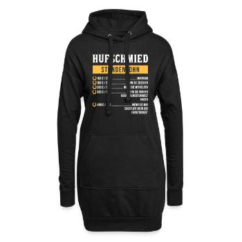 Hufschmied Schmied Amboss Hufbeschlagschmied - Hoodie-Kleid - Schwarz - Vorne