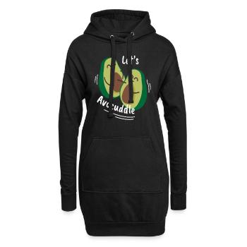 Lets Avocuddle Avocado Kuscheln Süß - Hoodie-Kleid - Schwarz - Vorne