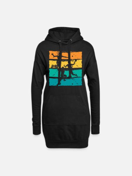 Handball Handballer Geschenkidee - Hoodie-Kleid - Schwarz
