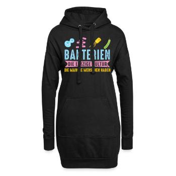 Bakterien Die Einzige Kultur Die Manche Menschen H - Hoodie-Kleid - Schwarz - Vorne