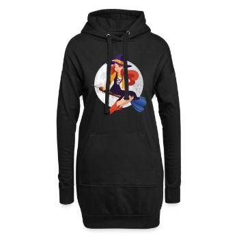 Fléchette Fléchette Flèche Sorcière - Fléchettes Joueur Fléchettes Halloween - Sweat-shirt à capuche long Femme - noir - Devant