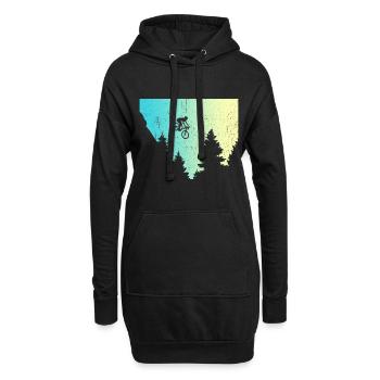 Mountainbiker MTB Geschenk Lustiger Spruch - Hoodie-Kleid - Schwarz - Vorne