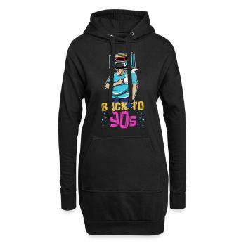 Retro cassette homme - Back in the 90s - Sweat-shirt à capuche long Femme - noir - Devant