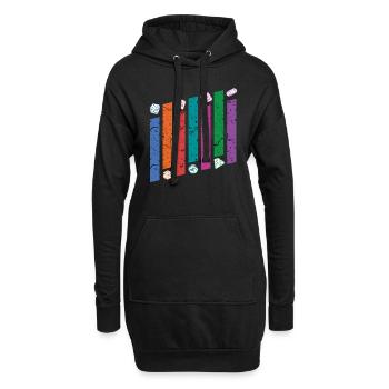 Jeu de plateau dés jeu de plateau jeu nerd - Sweat-shirt à capuche long Femme - noir - Devant