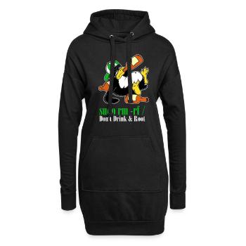 Linux Pinguin Sudo Admin Lustig Informatik PC Nerd - Hoodie-Kleid - Schwarz - Vorne
