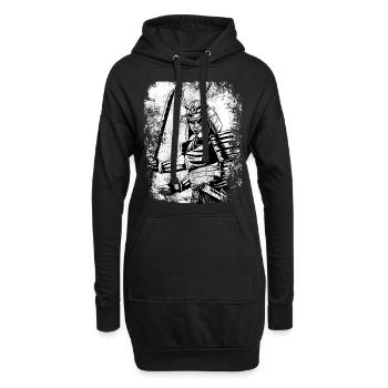 Retro Samurai Krieger Shirt 7 Tugendenden Japan - Hoodie-Kleid - Schwarz - Vorne