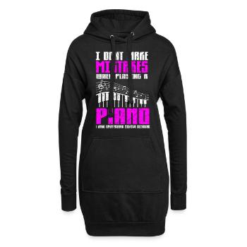 Kreativer Pianist - Kreative Pianistin - Lustig - Hoodie-Kleid - Schwarz - Vorne