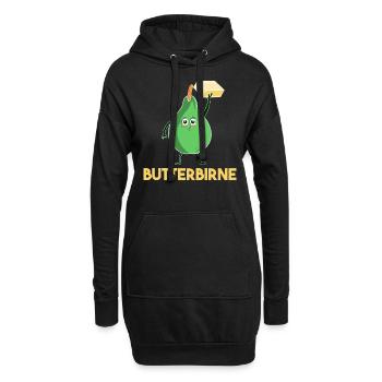 Butterbirne Lustiges Obst Butter Birne Geschenk - Hoodie-Kleid - Schwarz - Vorne