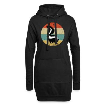 Stinktier - Hoodie-Kleid - Schwarz - Vorne
