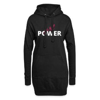 Girl power femmes pouvoir dire - Sweat-shirt à capuche long Femme - noir - Devant