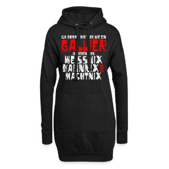 Gallier, Umgeben von Weiss, Kann & Macht Nix, Funn - Hoodie-Kleid - Schwarz - Vorne