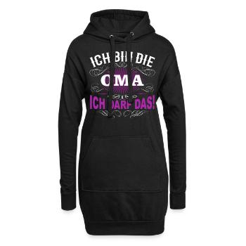 Oma Großmutter Spruch Lustig Geschenk - Hoodie-Kleid - Schwarz - Vorne