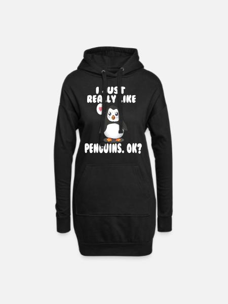 pingüino pingüinos amantes de los pingüinos - Hoodie-kjole - sort