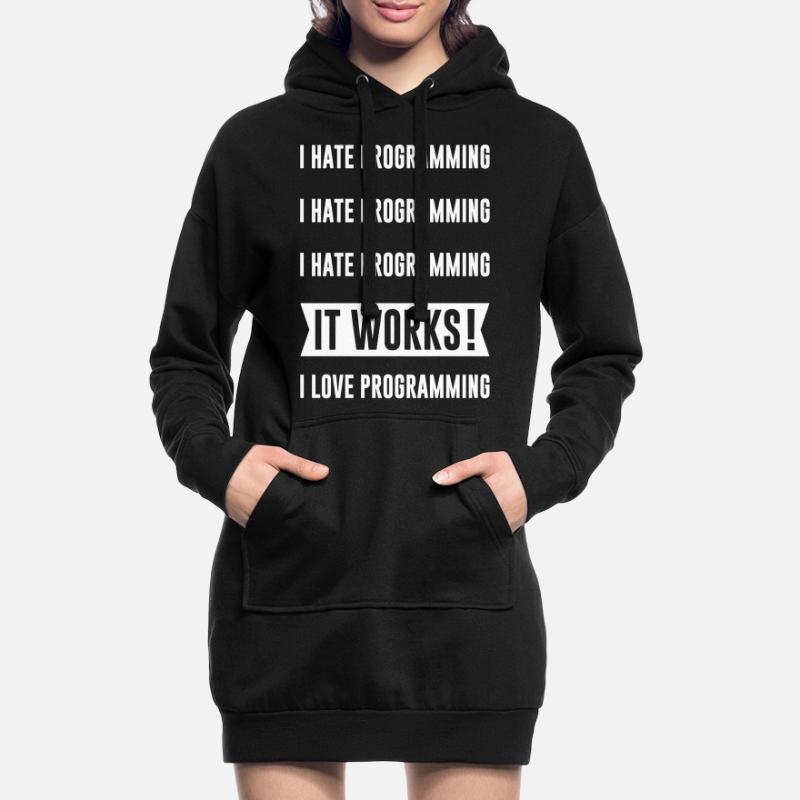 Programmierer - I HATE PROGRAMMING Hoodie-Kleid