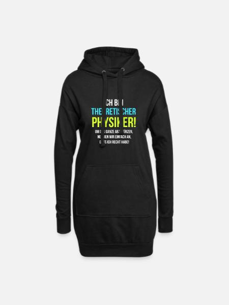 Physik - Hoodie-Kleid - Schwarz