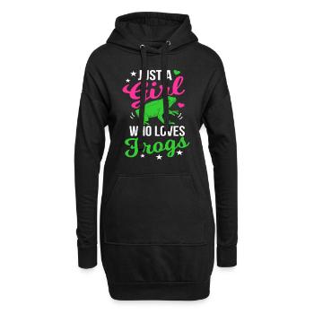 Frosch - Hoodie-Kleid - Schwarz - Vorne