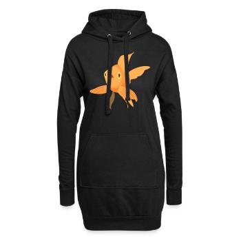 goldfisch süß schön - Hoodie-Kleid - Schwarz - Vorne
