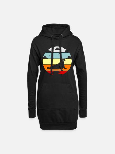 Robbe Seelöwe Shirt Geschenkidee - Hoodie-Kleid - Schwarz