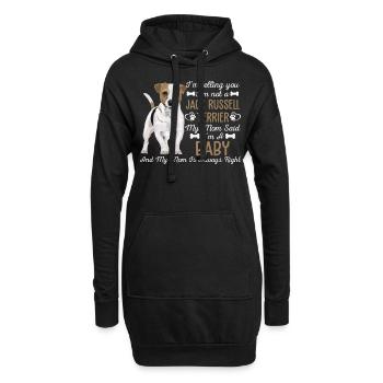 Jack Russell Dog Maman T-shirt - Sweat-shirt à capuche long Femme - noir - Devant