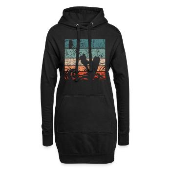 Kitesurfer Vintage - Sweat-shirt à capuche long Femme - noir - Devant
