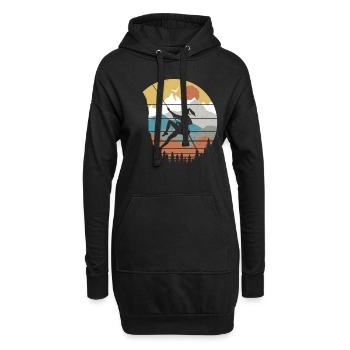 Vintage Grimpeurs Montagne Escalade Boulderer Rocher - Sweat-shirt à capuche long Femme - noir - Devant