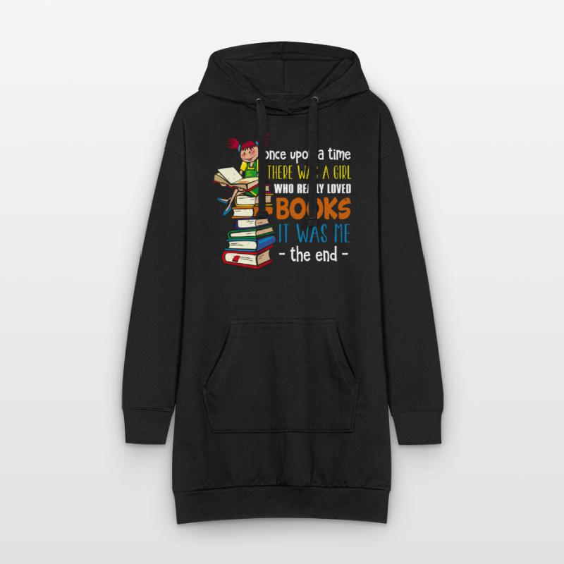 Es war einmal ein Mädchen, das Bücher liebte Hoodie-Kleid