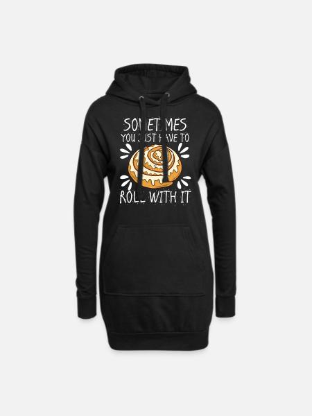 Kaneelbroodje Kaneelbroodjes Noorwegen Kanelboller - Hoodiejurk - zwart