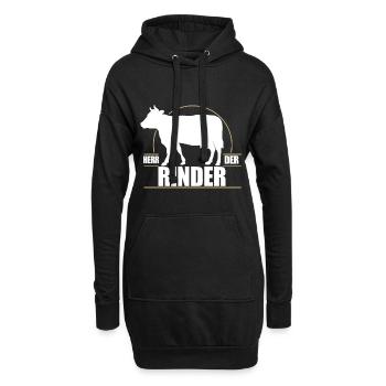 Herr der Rinder - Hoodie-Kleid - Schwarz - Vorne
